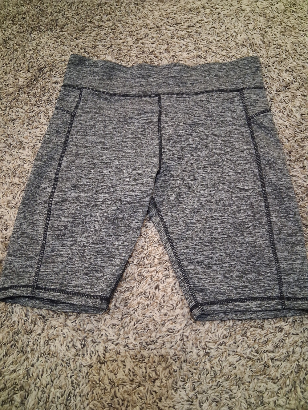 Women's Heather Gray Bike Shorts - Stretch Activewear